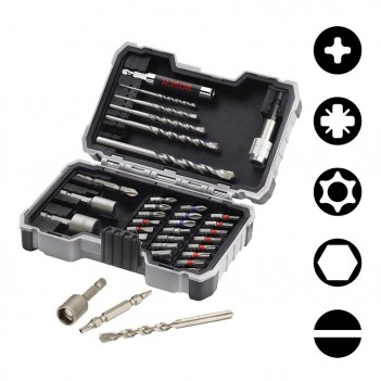 35-teilige Sets mit Betonbohrern und Schrauberbits, Extra Hard Bosch