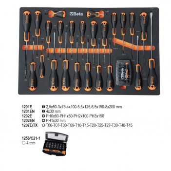 Servante mobile d'atelier 7 tiroirs 309 outils 2400S O7/E-M Beta