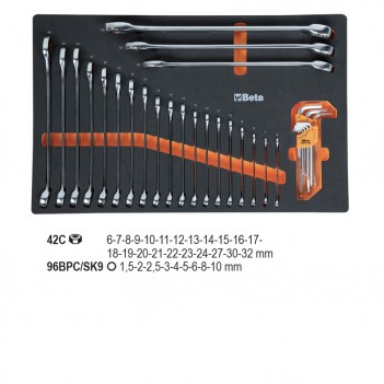 Servante mobile d'atelier 7 tiroirs 309 outils 2400S O7/E-M Beta