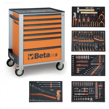 Werkzeugwagen mit 7 Schubladen mit 309-teilig 2400S O7/E-M Beta