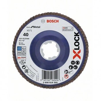X-LOCK Fächerschleifscheibe X571 Best for Metal Bosch 115mm