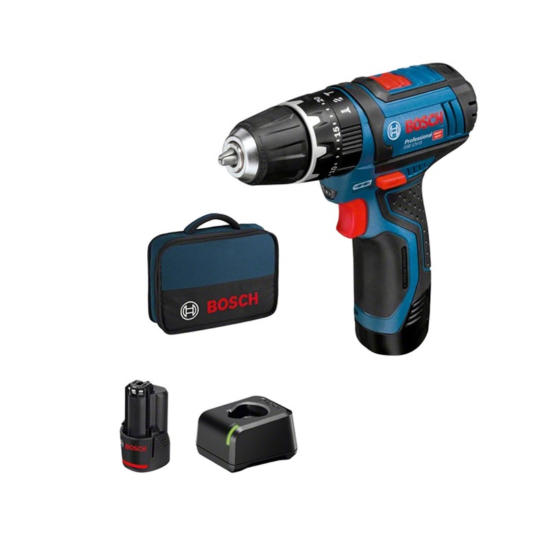Akku-Schlagbohrschrauber GSB 12V-15 + 2 Akkus Bosch Akku-Schlagbohrschrauber GSB 12V-15 + 2 Akkus Bosch