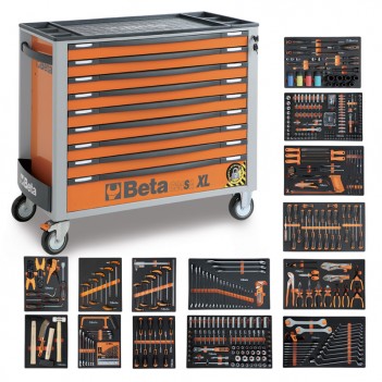 Werkzeugwagen mit 9 Schubladen mit 493-teilig 2400S XLO9/E-XL Beta