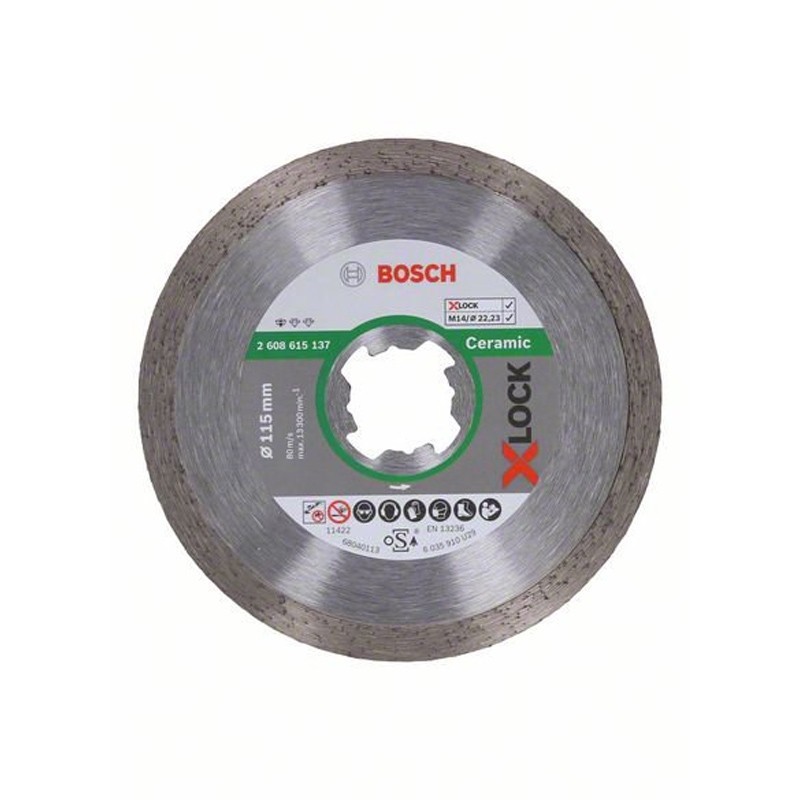 Disque à tronçonner diamanté X-LOCK Standard for Ceramic Bosch 115mm Disque à tronçonner diamanté X-LOCK Standard for Ceramic Bosch 115mm