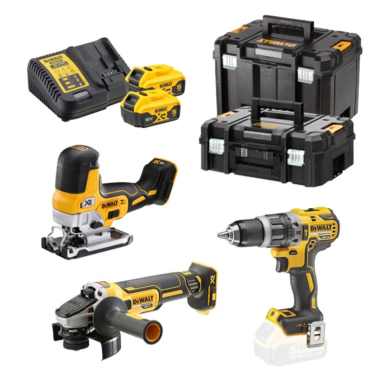 Set de 3 machines XR 18V + 2 Accus 5.0Ah DCK329P2T DeWalt Set de 3 machines XR 18V + 2 Accus 5.0Ah DCK329P2T DeWalt