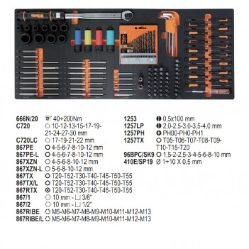 Servante mobile extra-large d'atelier 9 tiroirs 614 outils 2400S XLO9/E-XXL Beta