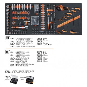 Servante mobile extra-large d'atelier 9 tiroirs 614 outils 2400S XLO9/E-XXL Beta