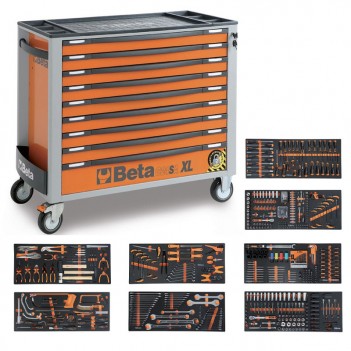 Servante mobile extra-large d'atelier 9 tiroirs 614 outils 2400S XLO9/E-XXL Beta