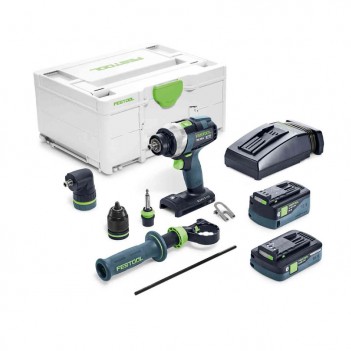 Perceuse-visseuse à percussion sans fil QUADRIVE TDC 18/4 5,2/4,0 I-Set Festool
