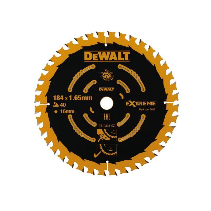 Lame pour scie circulaire charpente 184mm DT10303 DeWalt