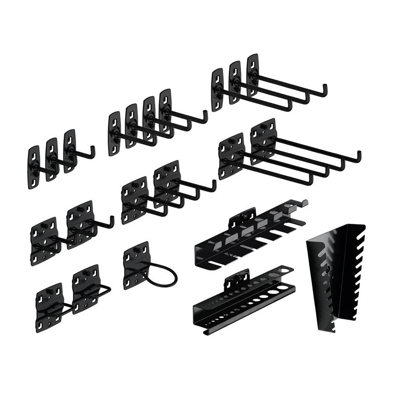 Set de crochets porte-outils pour parois 22 pièces Mobilio Kraftwerk