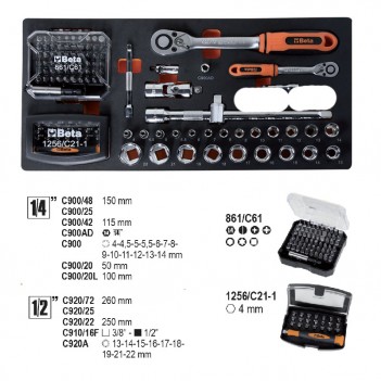 Garnierter Werkzeugkoffer 159-teilig 2200E/21 Beta