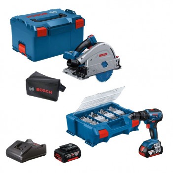 Set Tauchsäge GKT 18V-52 GC + Bohrhammer GSB 18V-55 Bosch