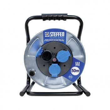 Metall Kabelrolle PROFESSIONAL verzinkt 3xT13 IP55 30m Steffen