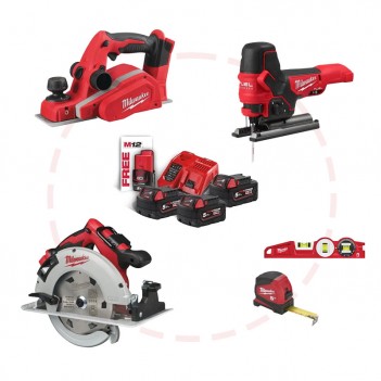 18V Satz von 3 Maschinen Stichsäge / Hobel / Kreissäge Milwaukee