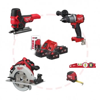 18V Satz von 3 Maschinen Stichsäge / Bohrschrauber / Kreissäge Milwaukee