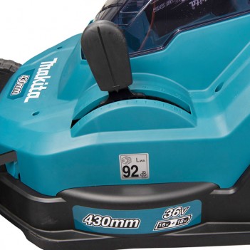 Rasenmäher 43cm 2x18V + 2 Akkus 5.0Ah + Ladegerät Makita DLM432CT1