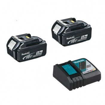 Tondeuse 2x18V + 2 Accus 5.0Ah + Chargeur Makita DLM431CT1