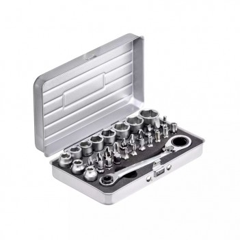 Jeu de clés à douille SLIM 1/4", 31 pces Technocraft