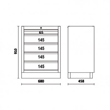 Festes Modul mit 5 Schubladen C45PRO M5 Beta
