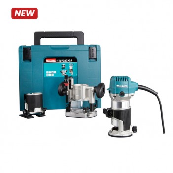 SET Elektrische Einhandfräse / Kantenfräse RT0702CX2J Makita