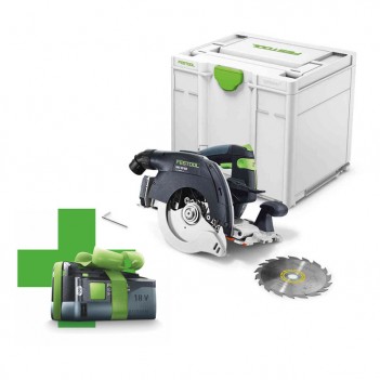 Scie circulaire à capot basculant sans fil HKC 55 EB-Basic + 1 Accu Promo 2022 Festool