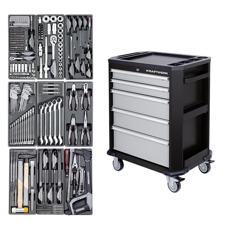 Servante d'atelier P205 ProLine avec outils, 286 pcs. Kraftwerk Servante d'atelier P205 ProLine avec outils, 286 pcs. Kraftwerk