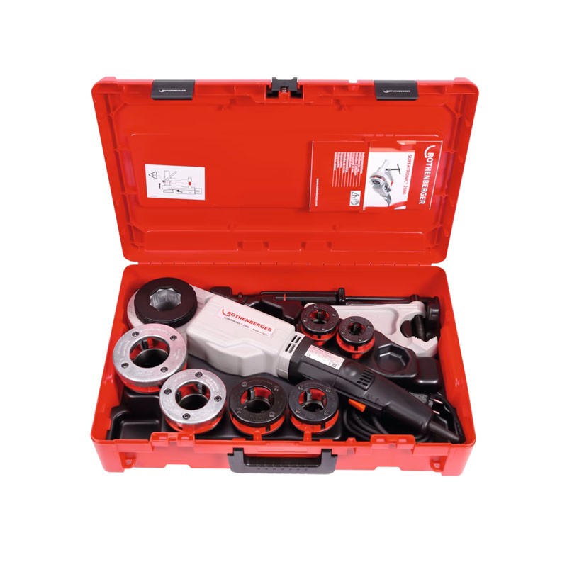 Gewindeschneidmaschine SUPERTRONIC 2000-Set, BSPT R,1/2-2", 230V Rothenberger