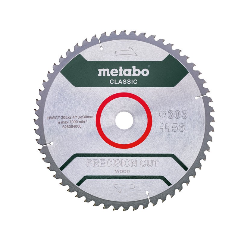 Lame de scie PRECISION CUT WOOD - CLASSIC », 305x30, Z56 WZ 5° nég Metabo Lame de scie PRECISION CUT WOOD - CLASSIC », 305x30, Z56 WZ 5° nég Metabo