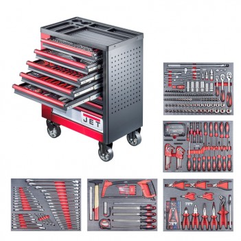 Servante d'atelier 1/4" + 3/8" + 1/2", 318 pièces TT-318 Jet