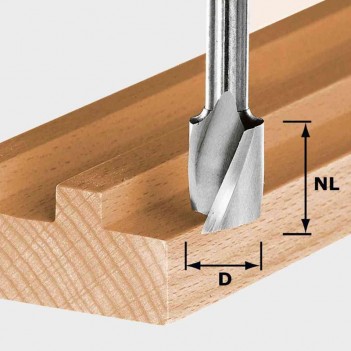 Spiralnutfräser HW Spi S8 D8/25 Festool