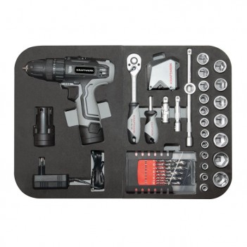 Werkzeugkoffer B160, 3/8", mit Bohrschrauber 164 pcs. Kraftwerk