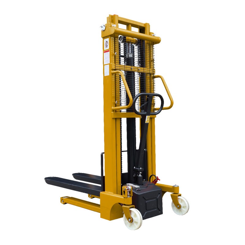 Gerbeur manuel avec levage électrique 1000 kg, 1,6 m de levée Mapo Gerbeur manuel avec levage électrique 1000 kg, 1,6 m de levée Mapo