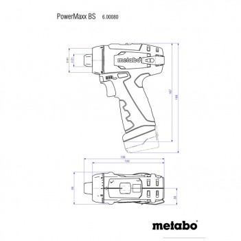 Akku-bohrschrauber 12V + Akku Powermaxx BS Basic Metabo