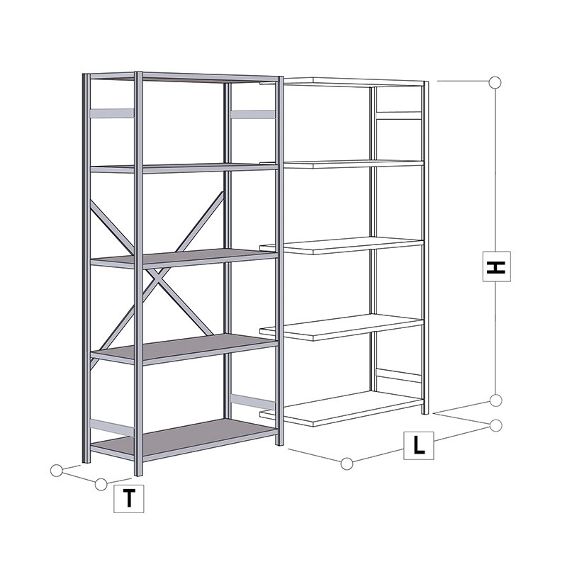Etagère zinguée "élément supplémentaire" (dimensions au choix) pour atelier / garage Etagère zinguée "élément supplémentaire" (dimensions au choix) pour atelier / garage