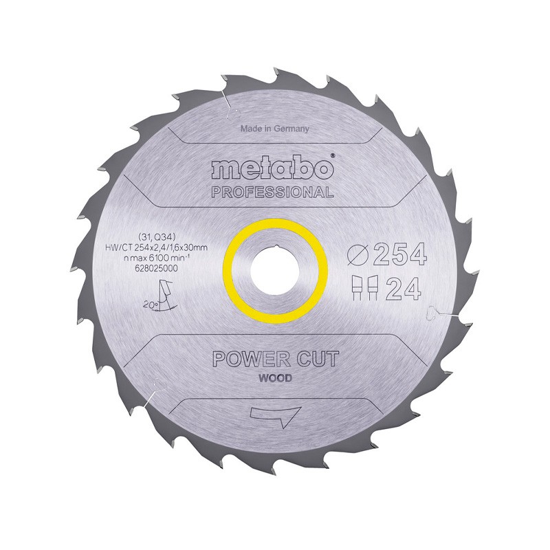 Sägeblatt POWER CUT WOOD - PROFESSIONAL, 254x30, Z24 WZ 20° Metabo Sägeblatt POWER CUT WOOD - PROFESSIONAL, 254x30, Z24 WZ 20° Metabo