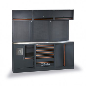 Mobilier d’atelier 3 éléments plan de travail inox 46 cm C45PRO AX Beta