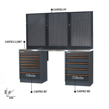 Etabli 2m combinaison d’équipements d’atelier C45PRO BP-2,0 Beta