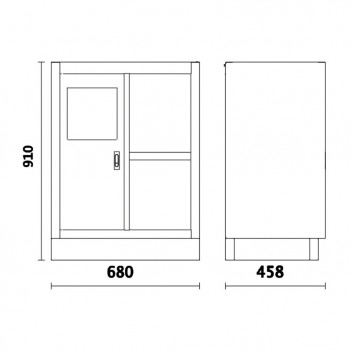 Module fixe de propreté C45PRO MS pour l’aménagement d’atelier C45PRO Beta