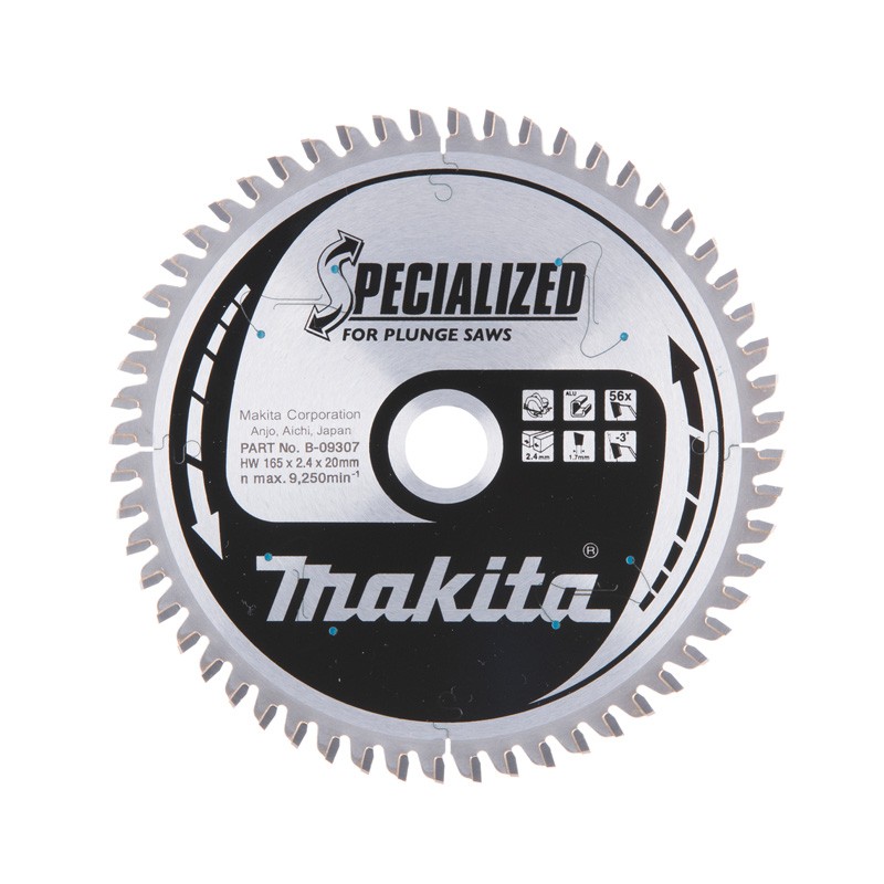 SPECIALIZED Kreissägeblatt für Eintauchsägen 165/20 B-09307 Makita SPECIALIZED Kreissägeblatt für Eintauchsägen 165/20 B-09307 Makita