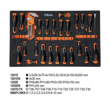 Servante mobile d'atelier 7 tiroirs 240 outils 2400S O7/E-S Beta