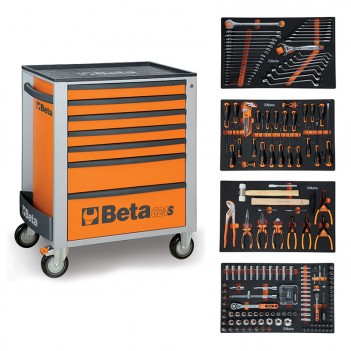 Servante mobile d'atelier 7 tiroirs 240 outils 2400S O7/E-S Beta