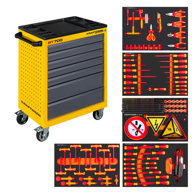 Servante d'atelier B117 VDE électricien , avec 116 pcs VDE Kraftwerk