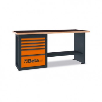 Werkbank "Endurance" mit 1 Schubladenblock aus sechs Schubladen C59A Beta