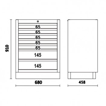 Module fixe avec 7 tiroirs C45PRO M7 Beta