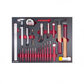 Werkzeugsatz 6 Schubladen, EVA, 1/4"+ 3/8"+ 1/2", 280 Stk. Kraftwerk