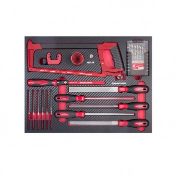 Werkzeugsatz 6 Schubladen, EVA, 1/4"+ 3/8"+ 1/2", 280 Stk. Kraftwerk