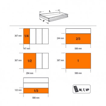 ​Werkzeugwagen mit 8 Schubladen RSC24/8 (leer) Beta