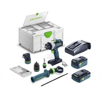 Perceuse-visseuse sans fil QUADRIVE TDC 18/4 5,0/4,0 I-Set Festool