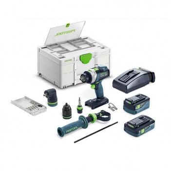 Perceuse-visseuse à percussion sans fil QUADRIVE TPC 18/4 5,0/4,0 I-Set Festool